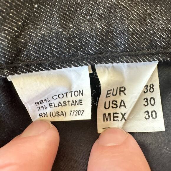 Zara Jeans Denim Collection Men Unisex Size 30 Black Skinny Jeans - Picture 3 of 9